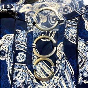 Item #10.   EST. 1946 woman’s blue dress with white pattern.